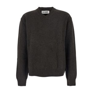 Coor Men Brown Sweater With V Neck And Ribbed Trims In Wool Man